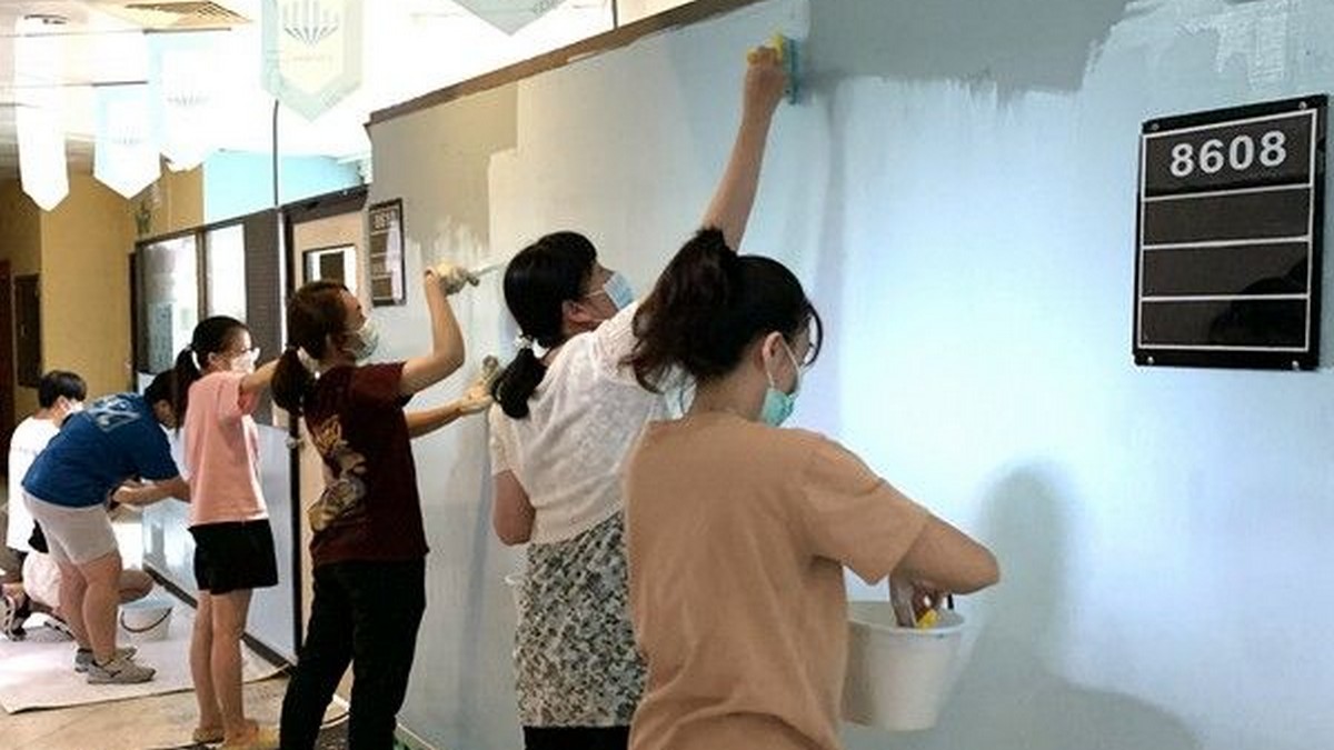 元智大學美化社團學習區　師生DIY動手作油漆粉刷技巧