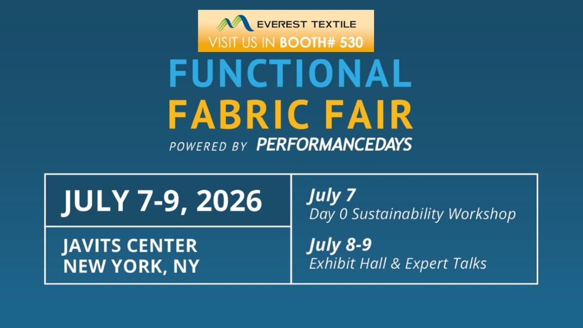 Visit Everest Textile at Functional Fabric Fair New York in US