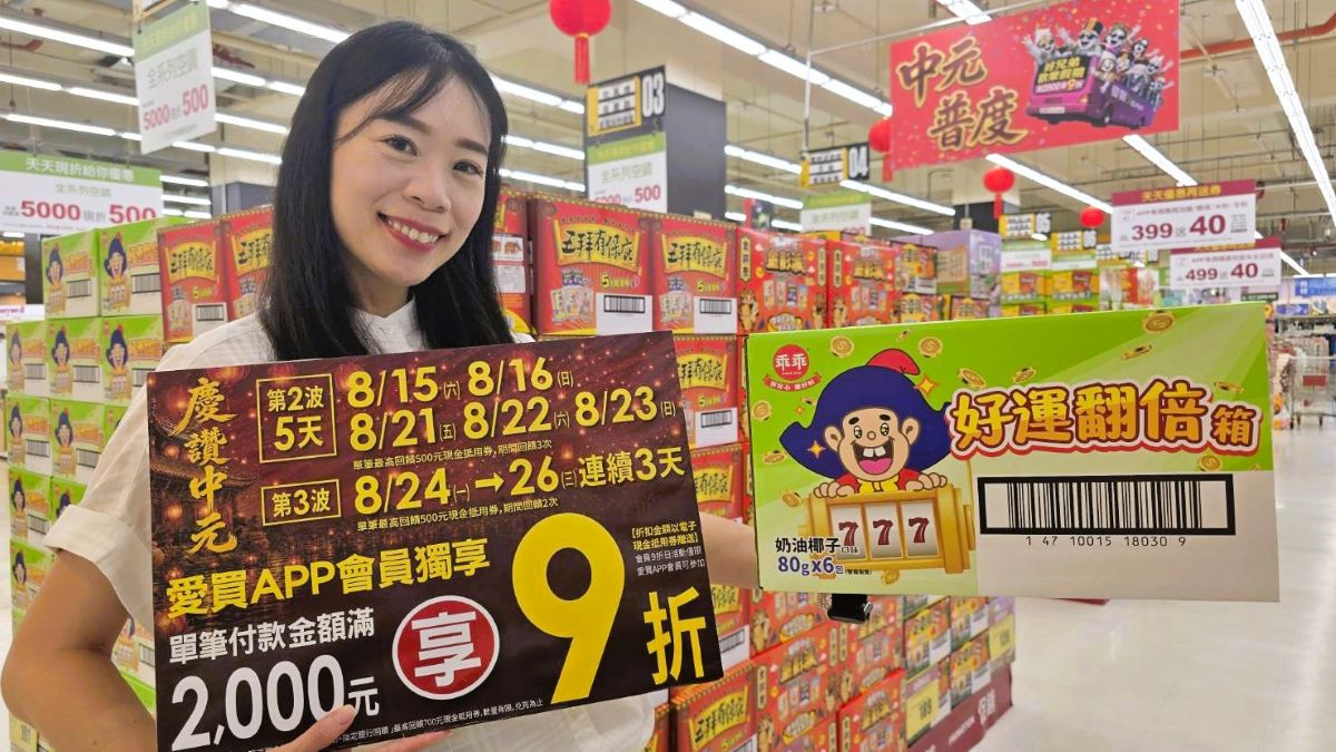農曆七月已到！愛買再加碼8天滿額回饋 同步上架限量拜拜箱